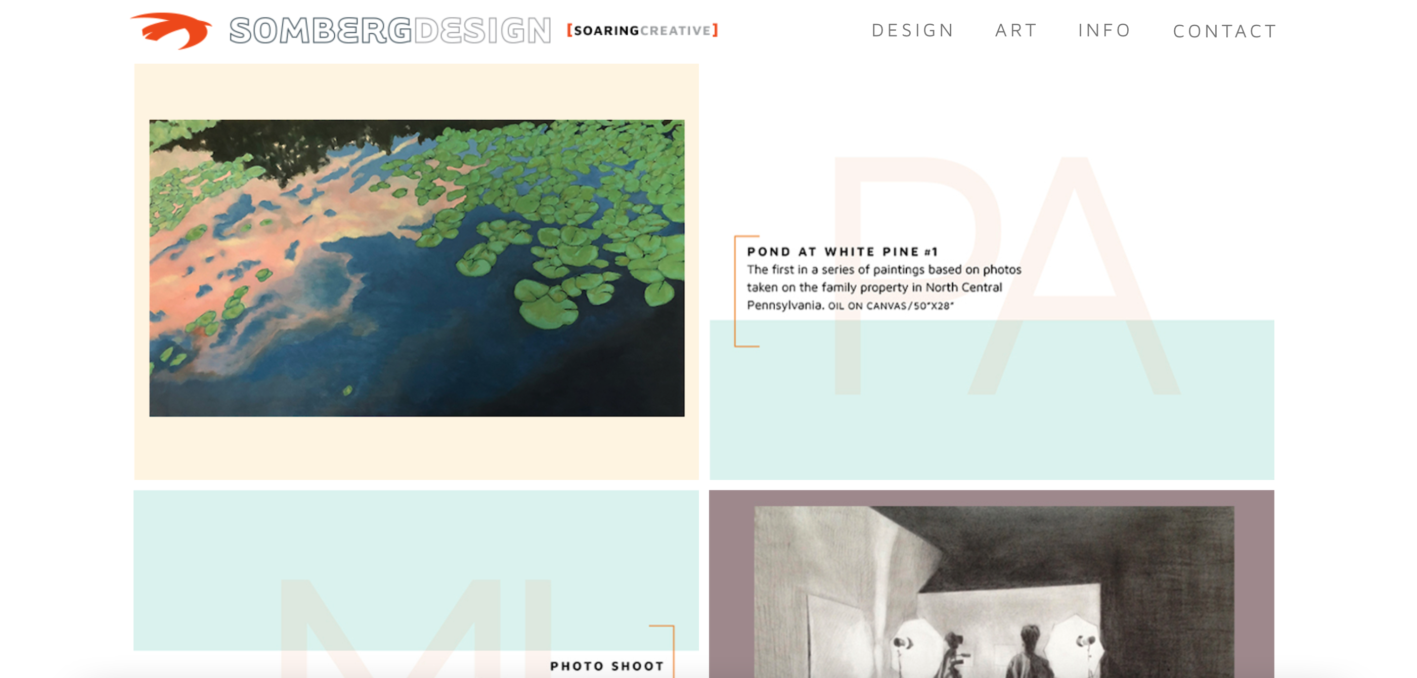 screenshot of project art page